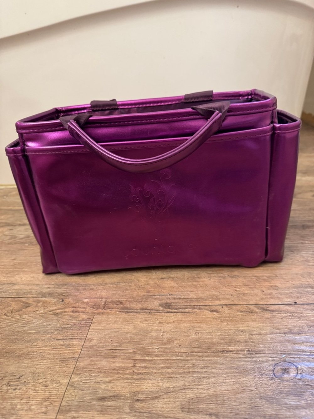 Younique Metallic Magenta Tote with Dual Handles